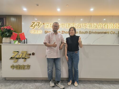 Latest company news about Endonezya'dan müşteriler Çin İnşaatı Shenzhen Zhong Jian Güney Çevre Şirketi, Ltd.