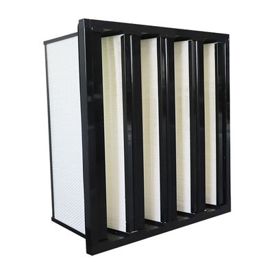 W Şekil V Banka Hava Filtresi Süperfine Fiber Glass H11 H12 99.99% 0.3um