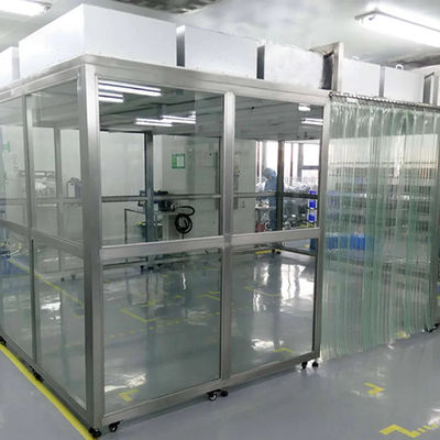 H14 HEPA Yumuşak Duvar Temiz Oda Çadırı Taşınabilir Laminer Akışla Binanı Kolay FFU Tavan PVC Perde