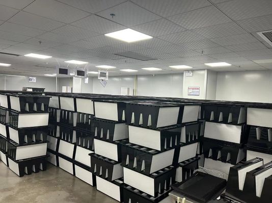 Süper ince cam lif kağıtlı galvanizli çelik V banka hava filtresi