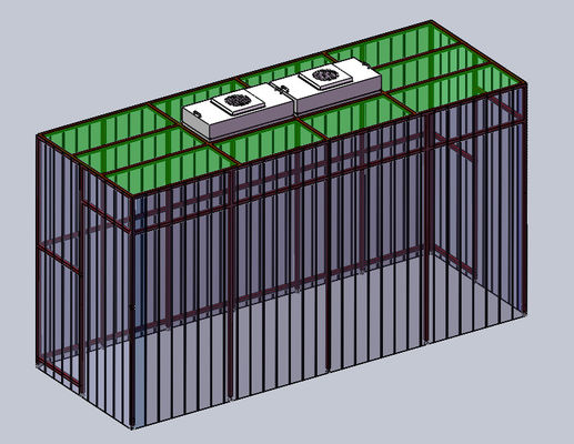 Anti-Statik Temiz Oda Kabinleri Plywooden Kasa Optimizasyonlu Hava Basıncı Kontrolü